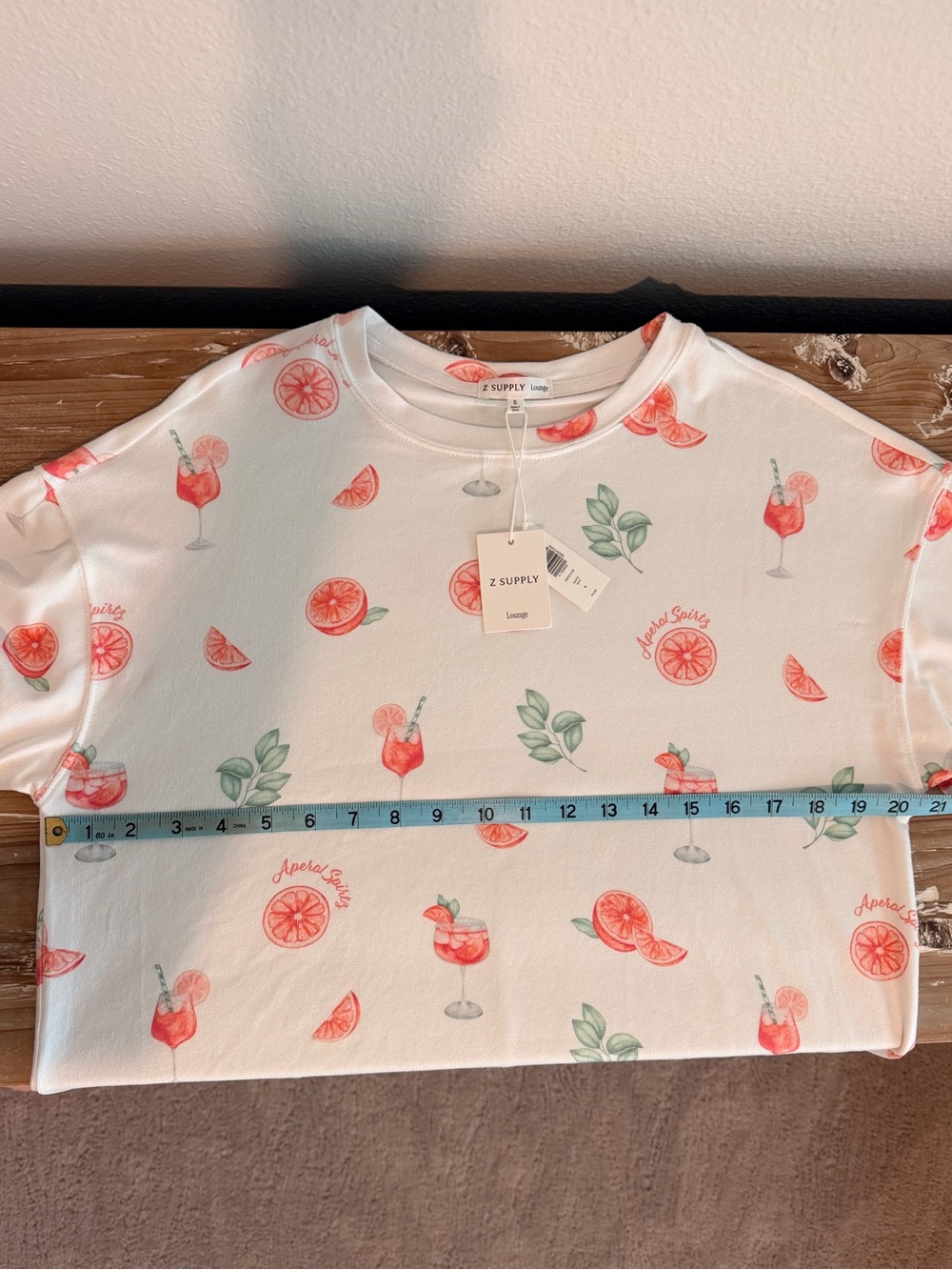 Z Supply Aperol Spritz Lounge Top & Shorts MATCHING SET White Multi (Size Small) - Picture 8 of 15